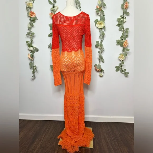 Ronny Kobo Two Tone Knit Maxi Dress - Picture 11 of 16